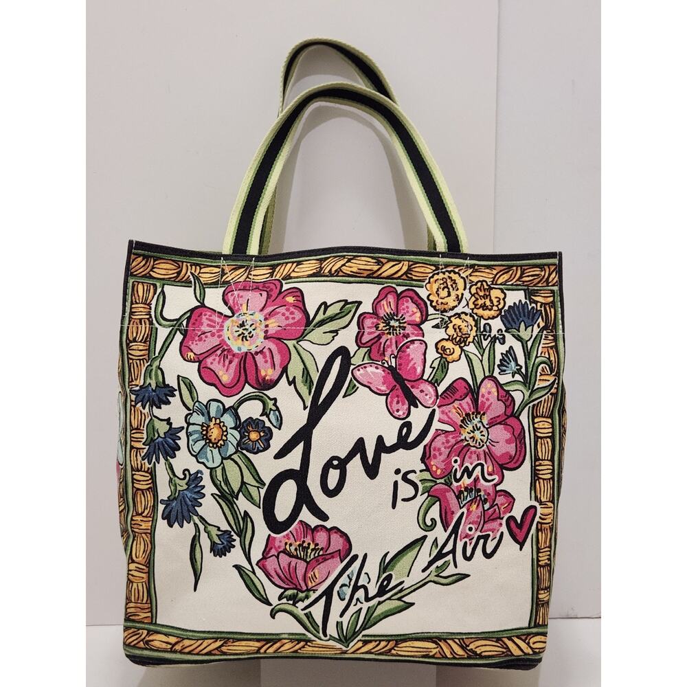 Brighton Love Is In The Air Canvas Tote Shopping Bag Bright Floral